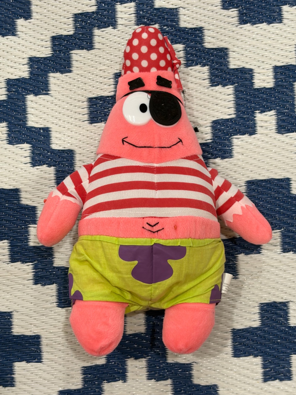 Vintage SpongeBob SquarePants Patrick Star Pirate Plush 13” Toy 2003 Viacom